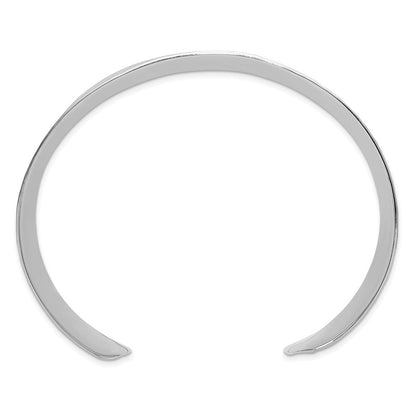 Sterlingsilber 20mm Konkav Gehämmert Manschette Armreif