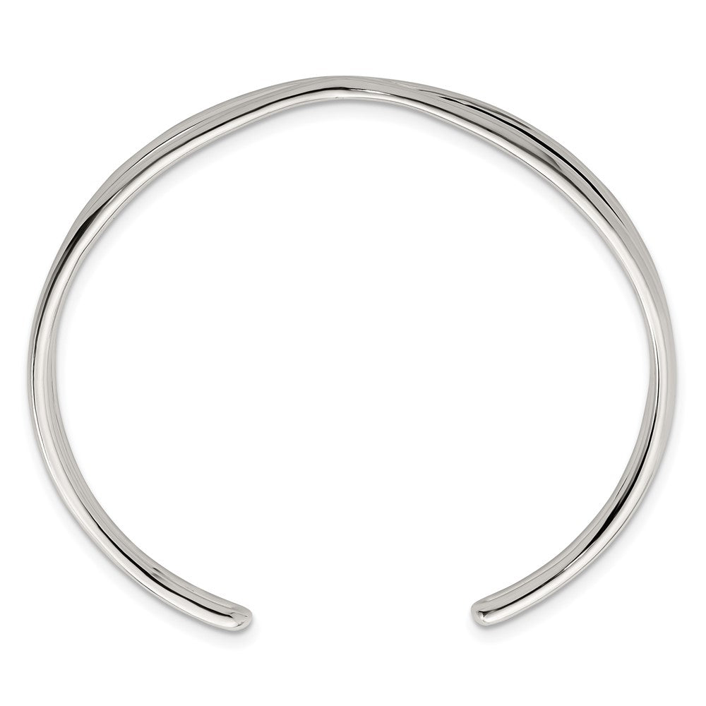 Sterlingsilber Poliert X Manschette Armreif