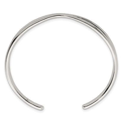 Sterlingsilber Poliert X Manschette Armreif