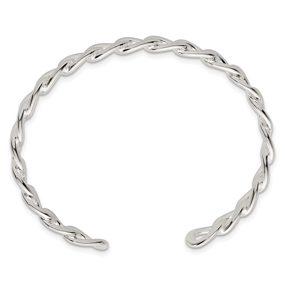 Sterlingsilber Poliert Panzer Glieder Manschette Armreif