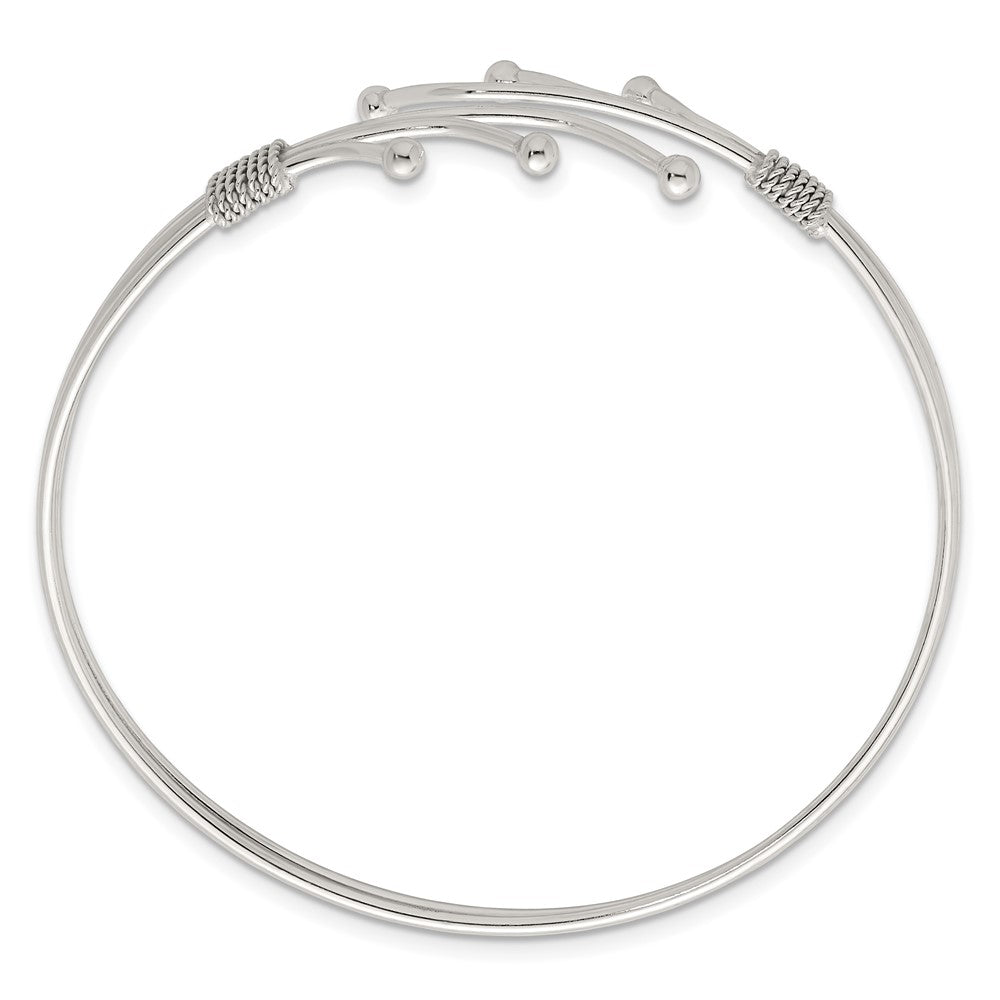 Sterlingsilber Poliert Fantasie Manschette Armreif