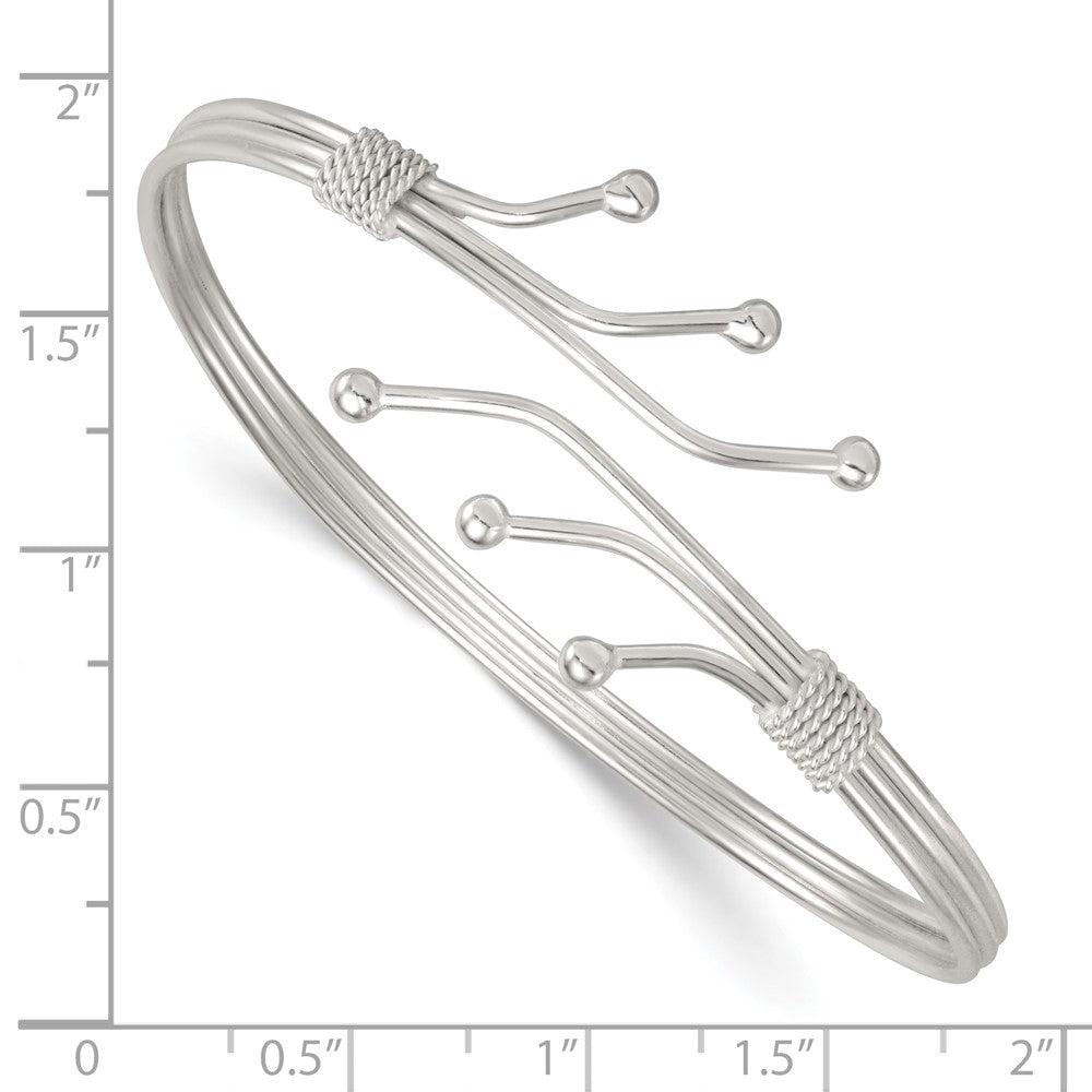 Sterlingsilber Poliert Fantasie Manschette Armreif