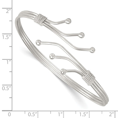 Sterlingsilber Poliert Fantasie Manschette Armreif
