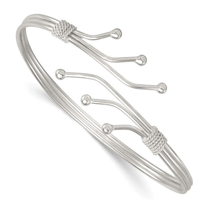 Sterlingsilber Poliert Fantasie Manschette Armreif