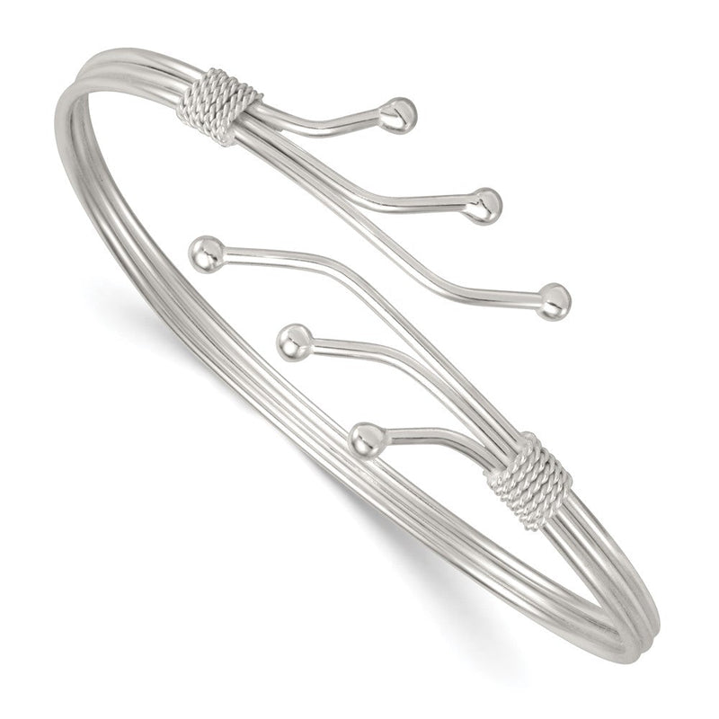 Sterlingsilber Poliert Fantasie Manschette Armreif