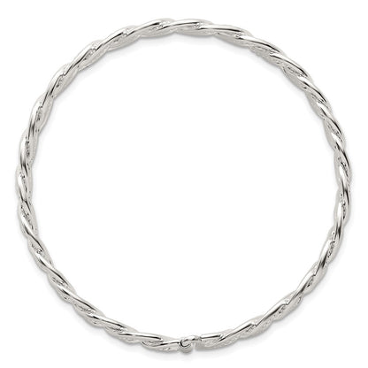 Sterlingsilber Poliert Gedreht und Geflochten Flexibel Armreif