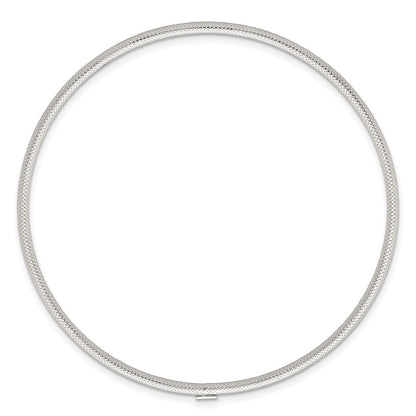 Sterlingsilber Poliert und Strukturiert 2.0mm Schieber auf Armreif
