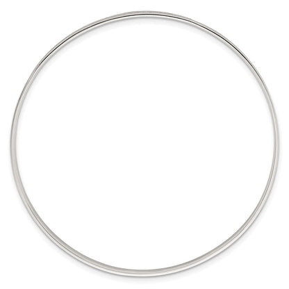 Sterlingsilber Poliert Flach Strukturiert 4.0mm Blumen Muster Schieber auf Armreif