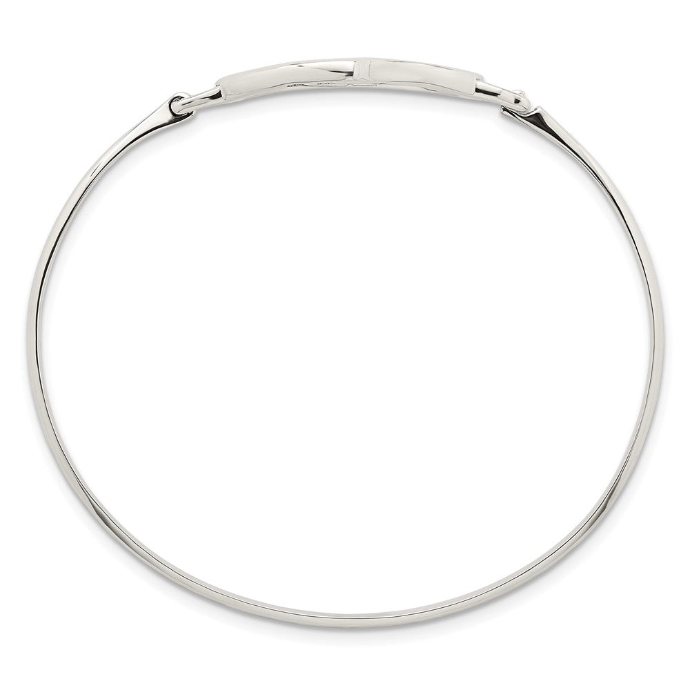 Sterlingsilber Poliert Offen Herz Armreif