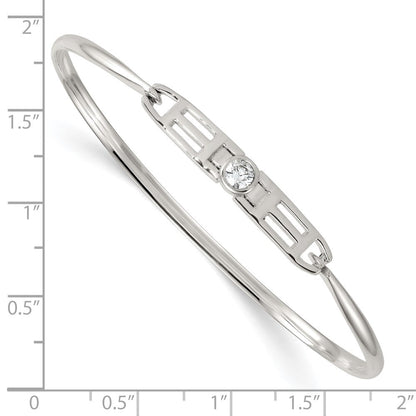 Sterlingsilber Poliert Fantasie Zirkonia Armreif