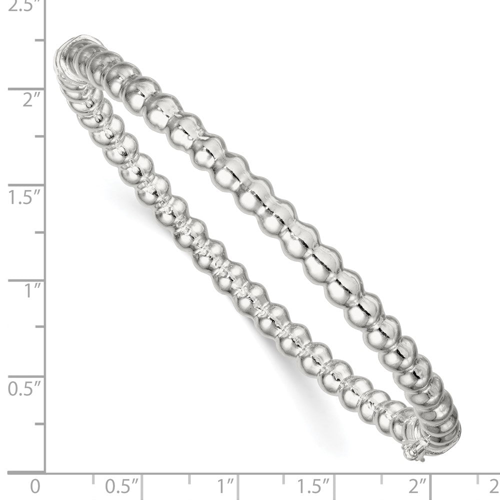Sterlingsilber Poliert Gekugelt Design Klappbar Armreif