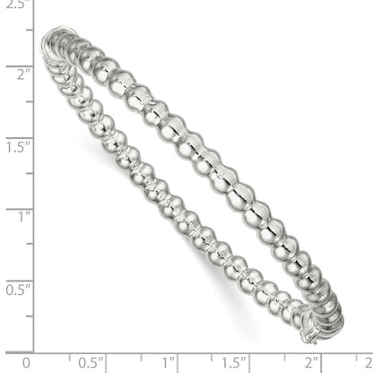 Sterlingsilber Poliert Gekugelt Design Klappbar Armreif