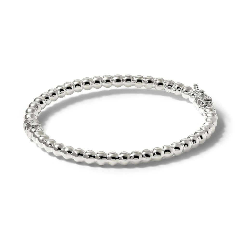 Sterlingsilber Poliert Gekugelt Design Klappbar Armreif