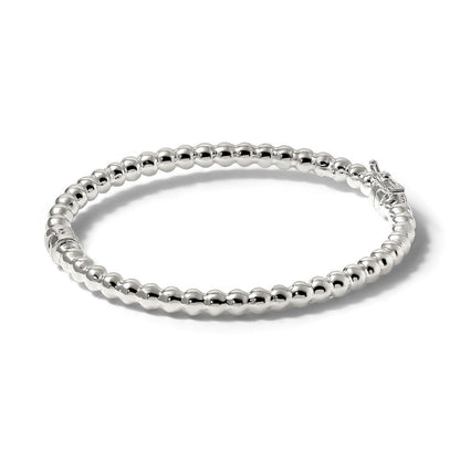 Sterlingsilber Poliert Gekugelt Design Klappbar Armreif