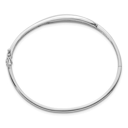 Sterlingsilber Rhodiniert Zirkonia Poliert Klappbar Armreif
