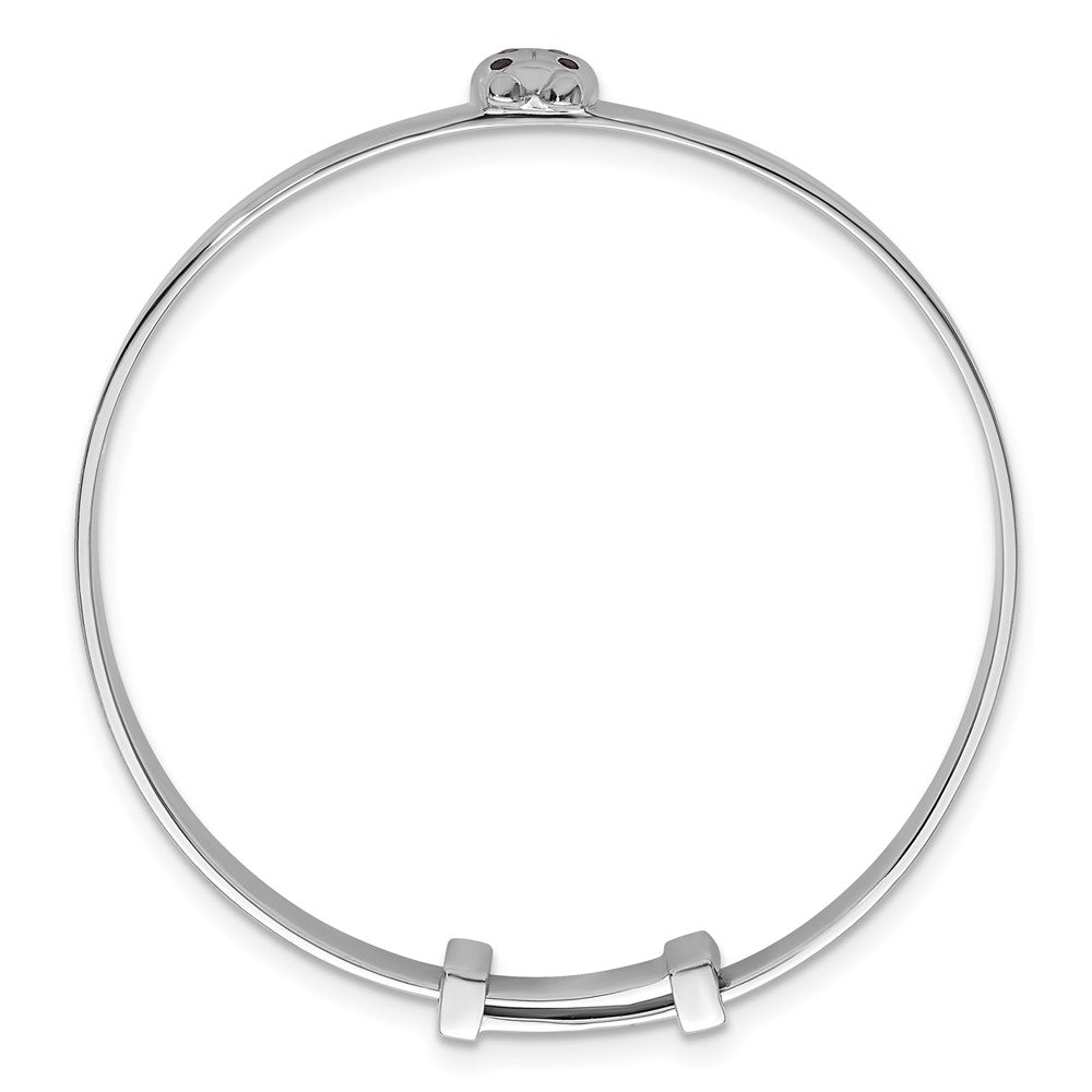 Sterlingsilber Rhodiniert Zirkonia Damen Bug Kinder Expandable Armreif
