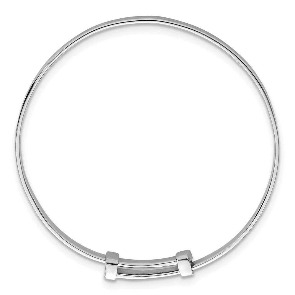 Sterlingsilber Rhodiniert Herz Muster Kinder Expandable Armreif