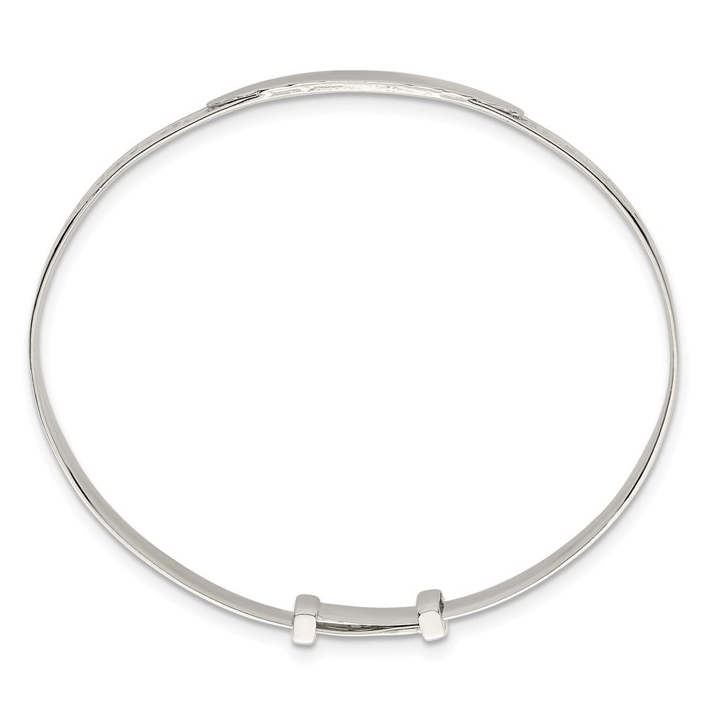 Sterlingsilber Poliert Claddagh Schieber auf Kinder Id Expandable Armreif