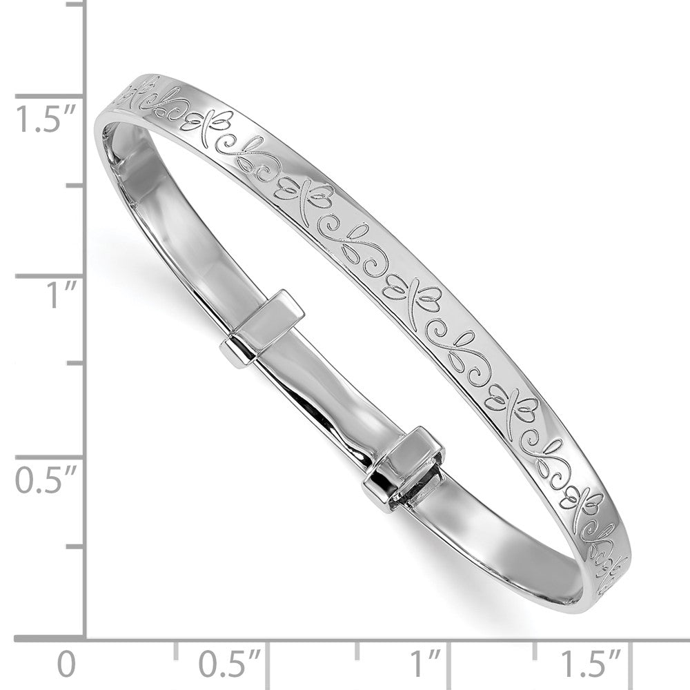 Sterlingsilber Rhodiniert Libelle Kinder Expandable Armreif