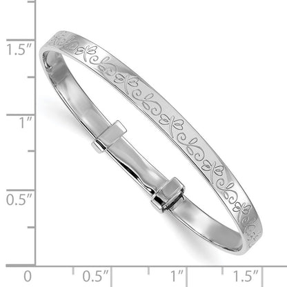 Sterlingsilber Rhodiniert Libelle Kinder Expandable Armreif