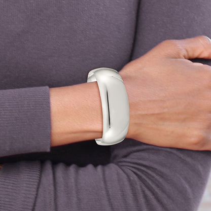 Sterlingsilber Massiv Poliert Schlicht Manschette Armreif Armband