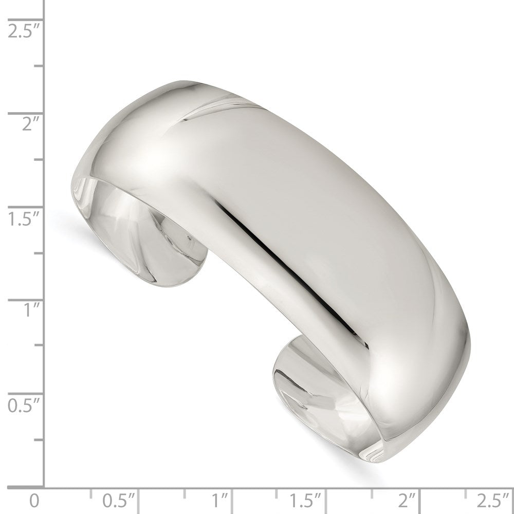 Sterlingsilber Massiv Poliert Schlicht Manschette Armreif Armband
