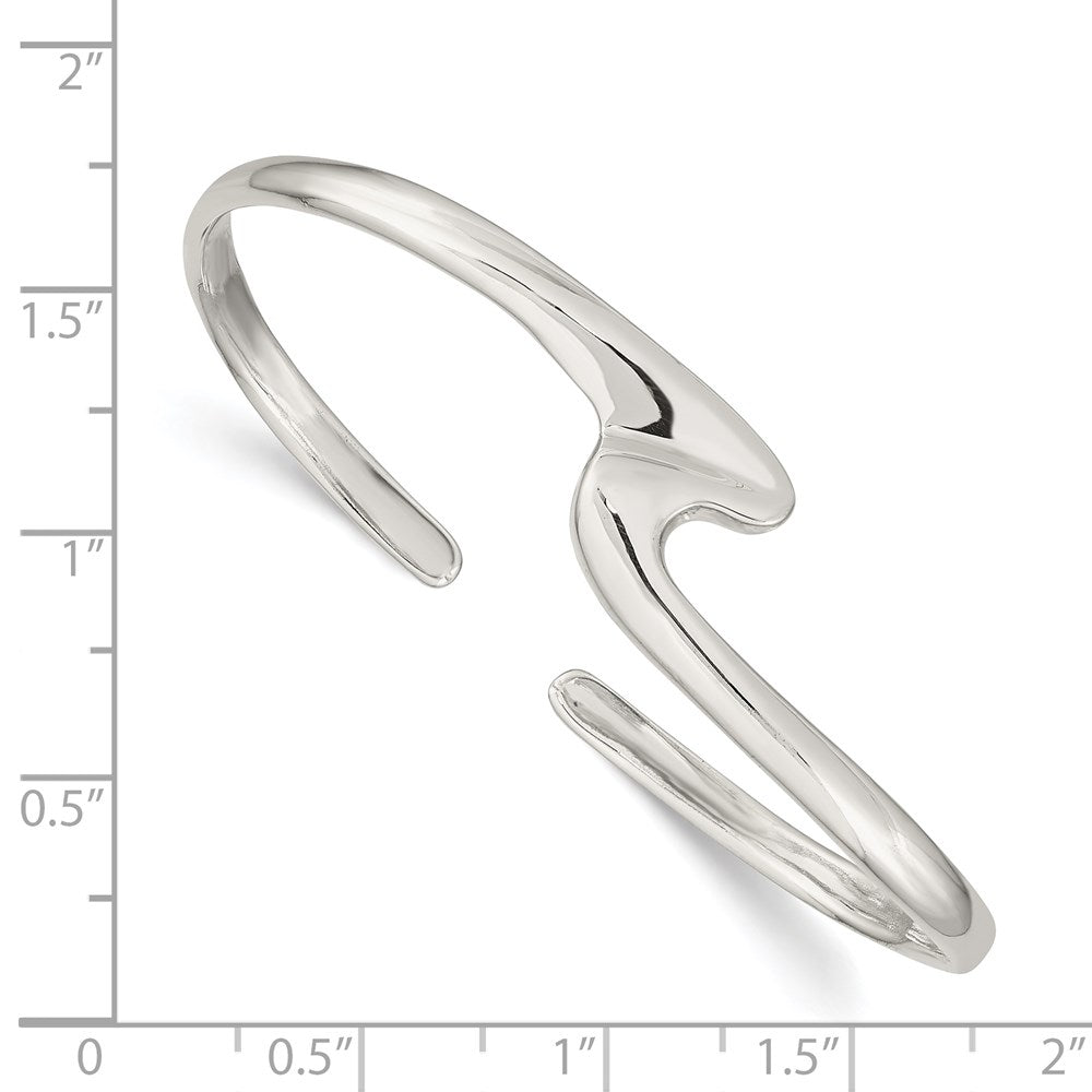Sterlingsilber Poliert Fantasie Manschette Armreif Armband