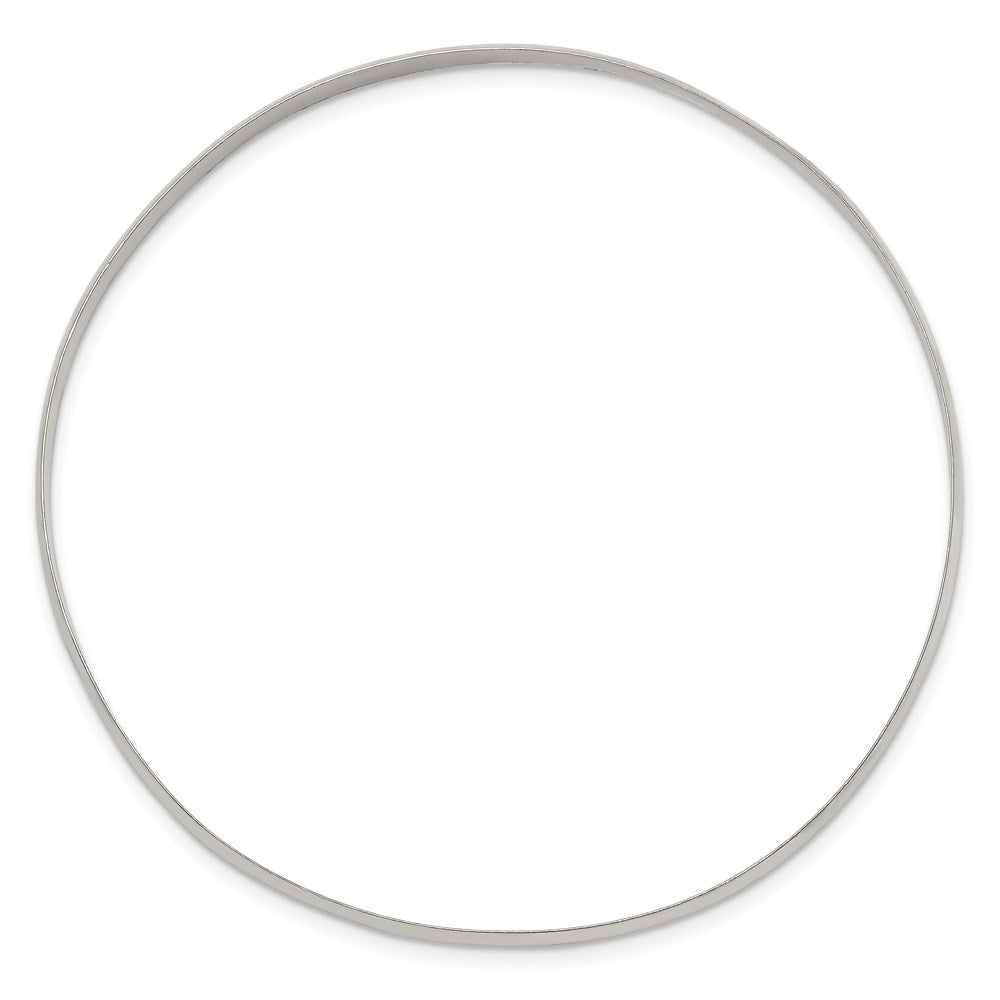 Sterlingsilber 4mm Massiv Poliert Schlicht Schieber-on Armreif Armband
