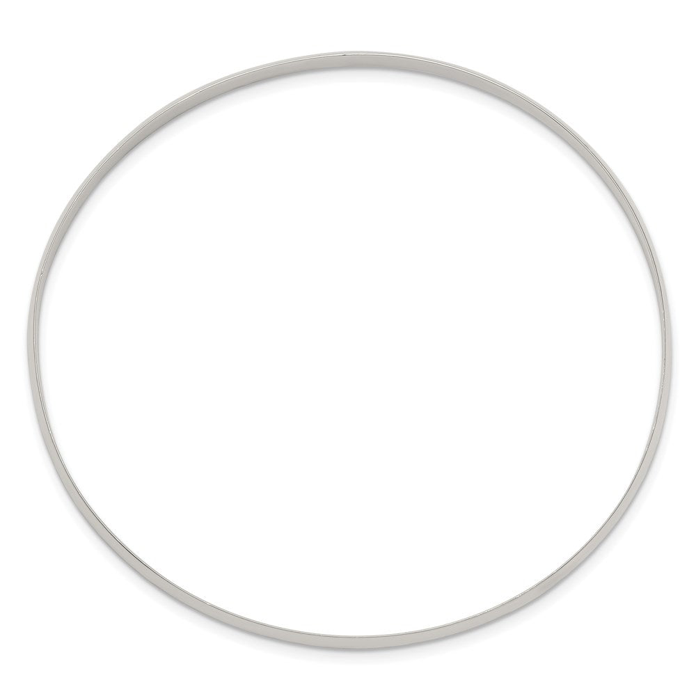 Sterlingsilber 4.5mm Massiv Poliert Schlicht Schieber-on Armreif Armband