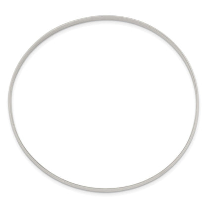 Sterlingsilber 4.5mm Massiv Poliert Schlicht Schieber-on Armreif Armband