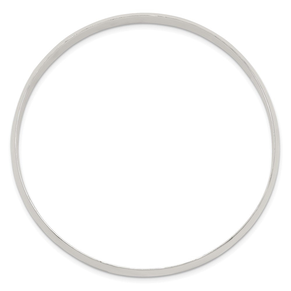 7.25 Zoll Sterlingsilber 7mm Massiv Poliert Schlicht Schieber-on Armreif Armband