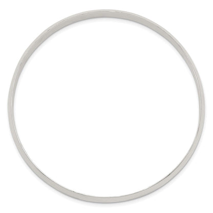 7.25 Zoll Sterlingsilber 7mm Massiv Poliert Schlicht Schieber-on Armreif Armband