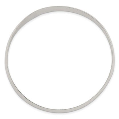 Sterlingsilber 9mm Massiv Poliert Schlicht Schieber-on Armreif Armband