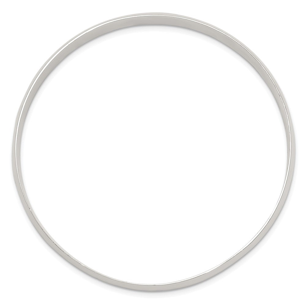 7.5 Zoll Sterlingsilber 9.75mm Massiv Poliert Schlicht Schieber-on Armreif Armband