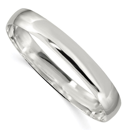 7.5 Zoll Sterlingsilber 9.75mm Massiv Poliert Schlicht Schieber-on Armreif Armband