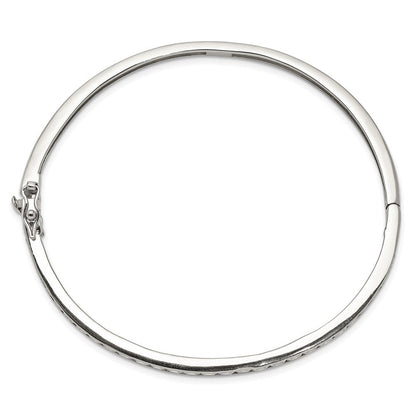 8 Zoll Sterlingsilber Rhodiniert Zirkonia Klappbar Armreif Armband
