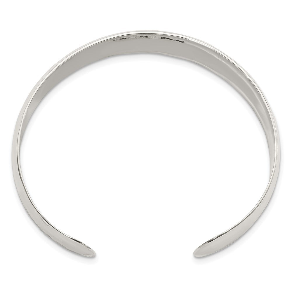Sterlingsilber 13.5mm Gehämmert Manschette Armreif