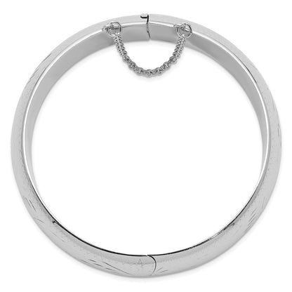 7 Zoll Sterlingsilber Rhodiniert Diamantiert 20mm Klappbar Armreif Armband