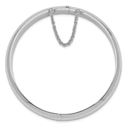 Sterlingsilber Rhodiniert Diamantiert 10.25mm Klappbar Armreif Armband