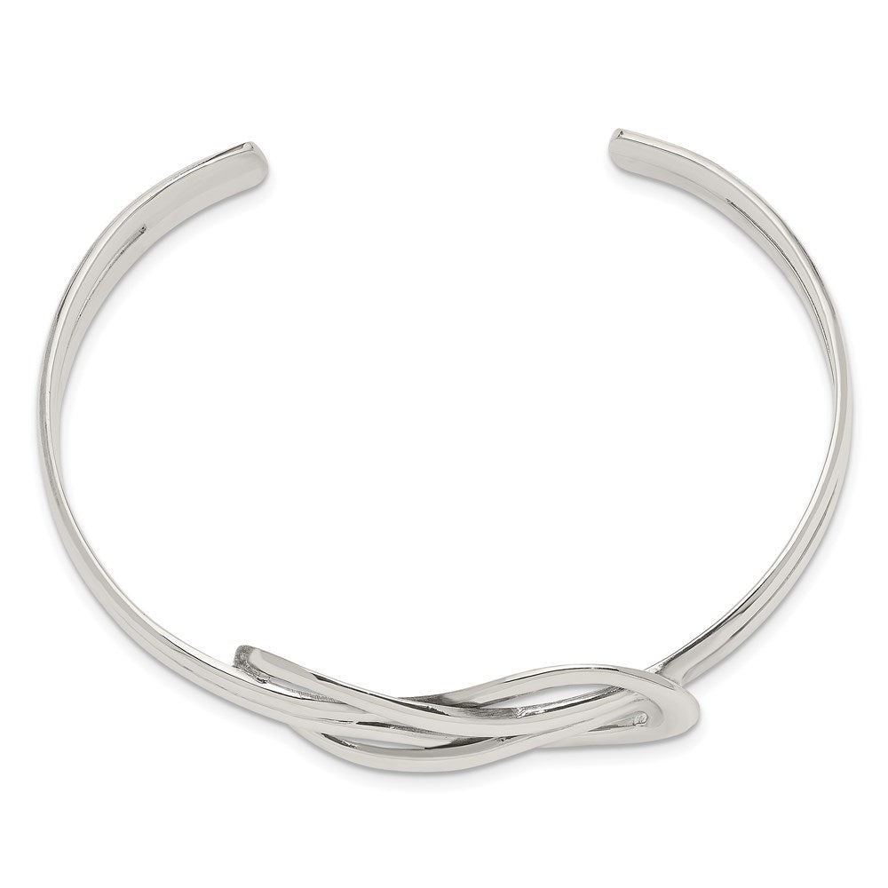 Sterlingsilber Knoten Design Manschette Armreif