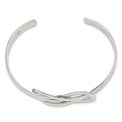 Sterlingsilber Knoten Design Manschette Armreif