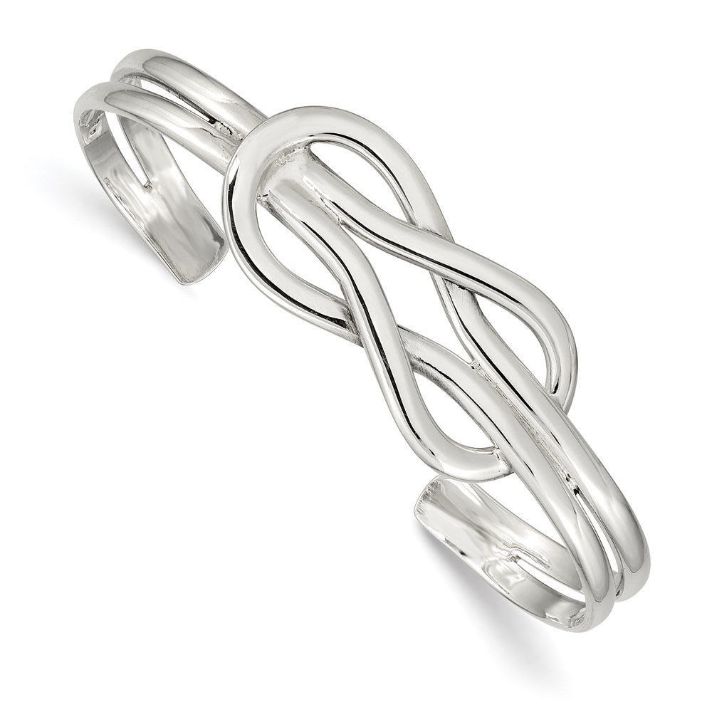Sterlingsilber Knoten Design Manschette Armreif