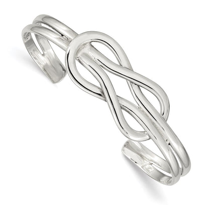 Sterlingsilber Knoten Design Manschette Armreif