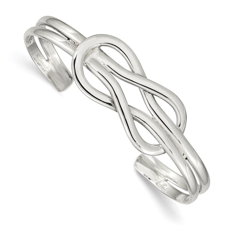 Sterlingsilber Knoten Design Manschette Armreif