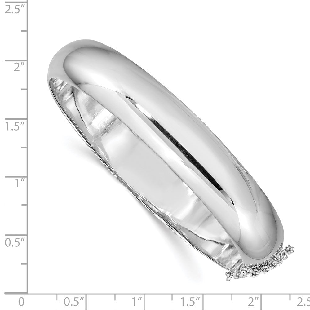 Sterlingsilber Rhodiniert 12.00mm Klappbar Armreif Armband