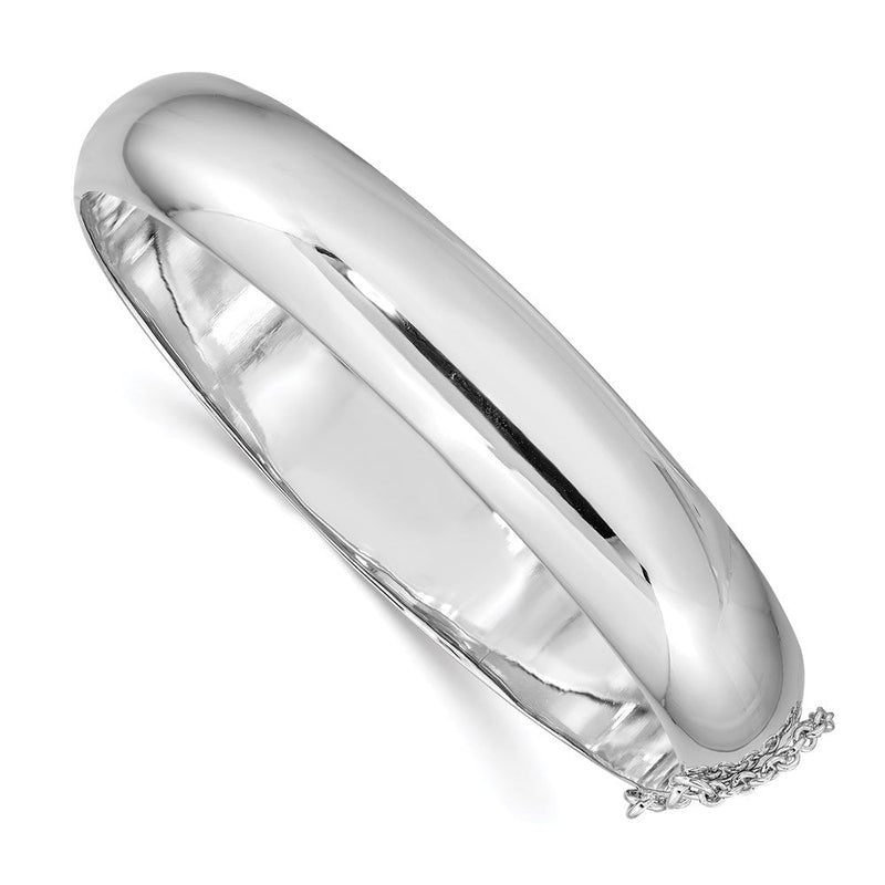 Sterlingsilber Rhodiniert 12.00mm Klappbar Armreif Armband