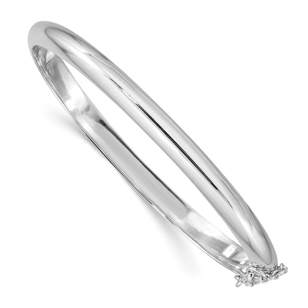 Sterlingsilber Rhodiniert 5mm mit Kette Klappbar Armreif