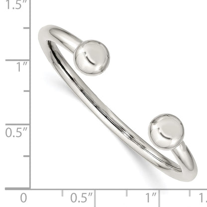 Sterlingsilber Poliert Baby Manschette Armreif Armband