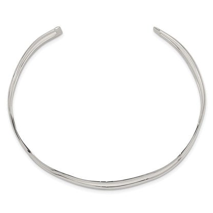Sterlingsilber 2-strand Gewellt Manschette Armreif