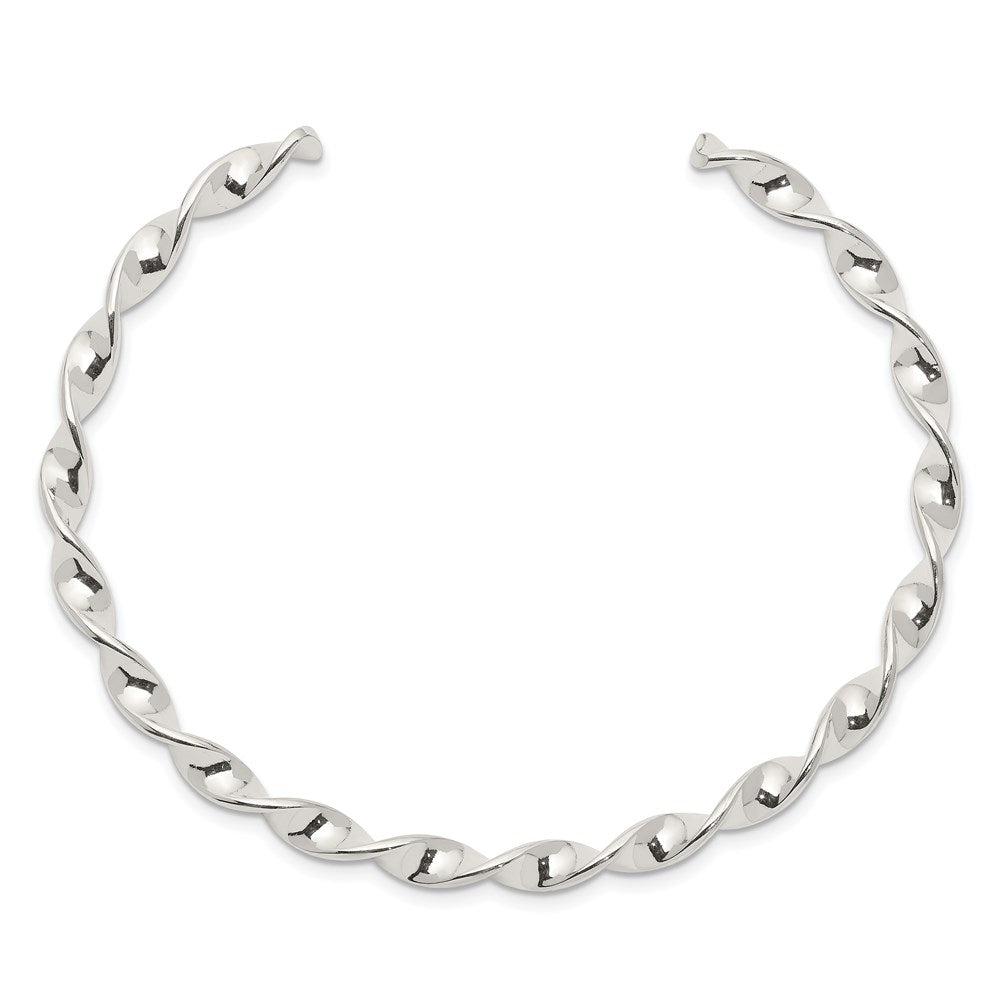Sterlingsilber Gedreht Manschette Armreif